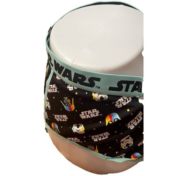 Star Wars + 5 Character Heads Graphic Logo Name Waistband Cotton Cheeky Panties - Picture 5 of 6